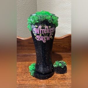 Witches Brew Black Glitter Mug